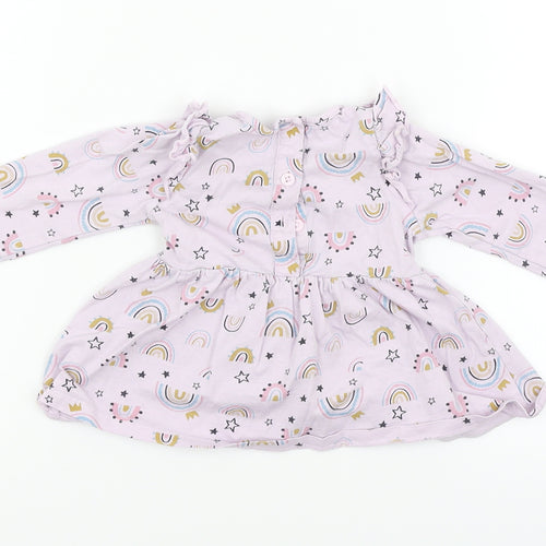 Matalan Girls Pink Geometric  Fit & Flare  Size 3-6 Months