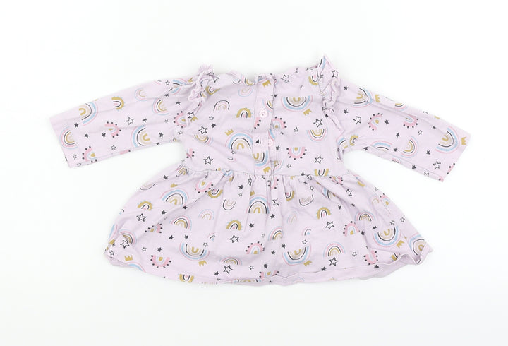 Matalan Girls Pink Geometric  Fit & Flare  Size 3-6 Months