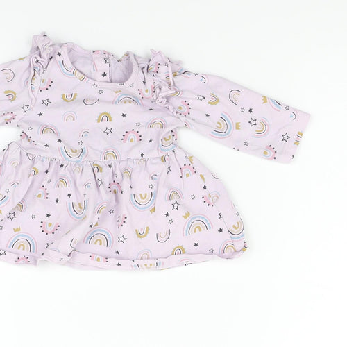 Matalan Girls Pink Geometric  Fit & Flare  Size 3-6 Months