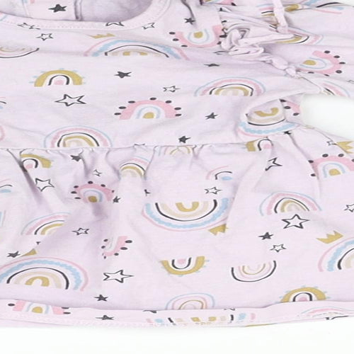 Matalan Girls Pink Geometric  Fit & Flare  Size 3-6 Months