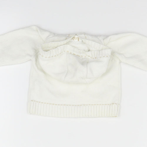 Baby Boys White   Cardigan Jumper Size 0-3 Months