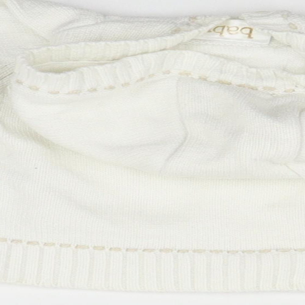 Baby Boys White   Cardigan Jumper Size 0-3 Months