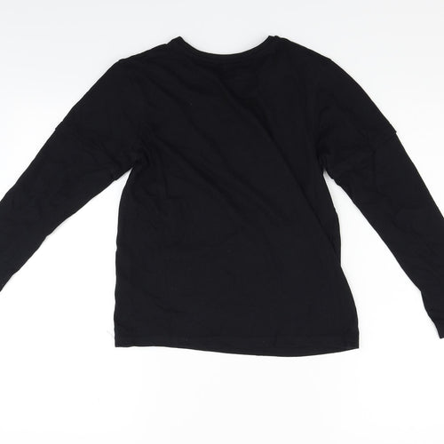 George Girls Black   Basic T-Shirt Size 10-11 Years  - keep it chill