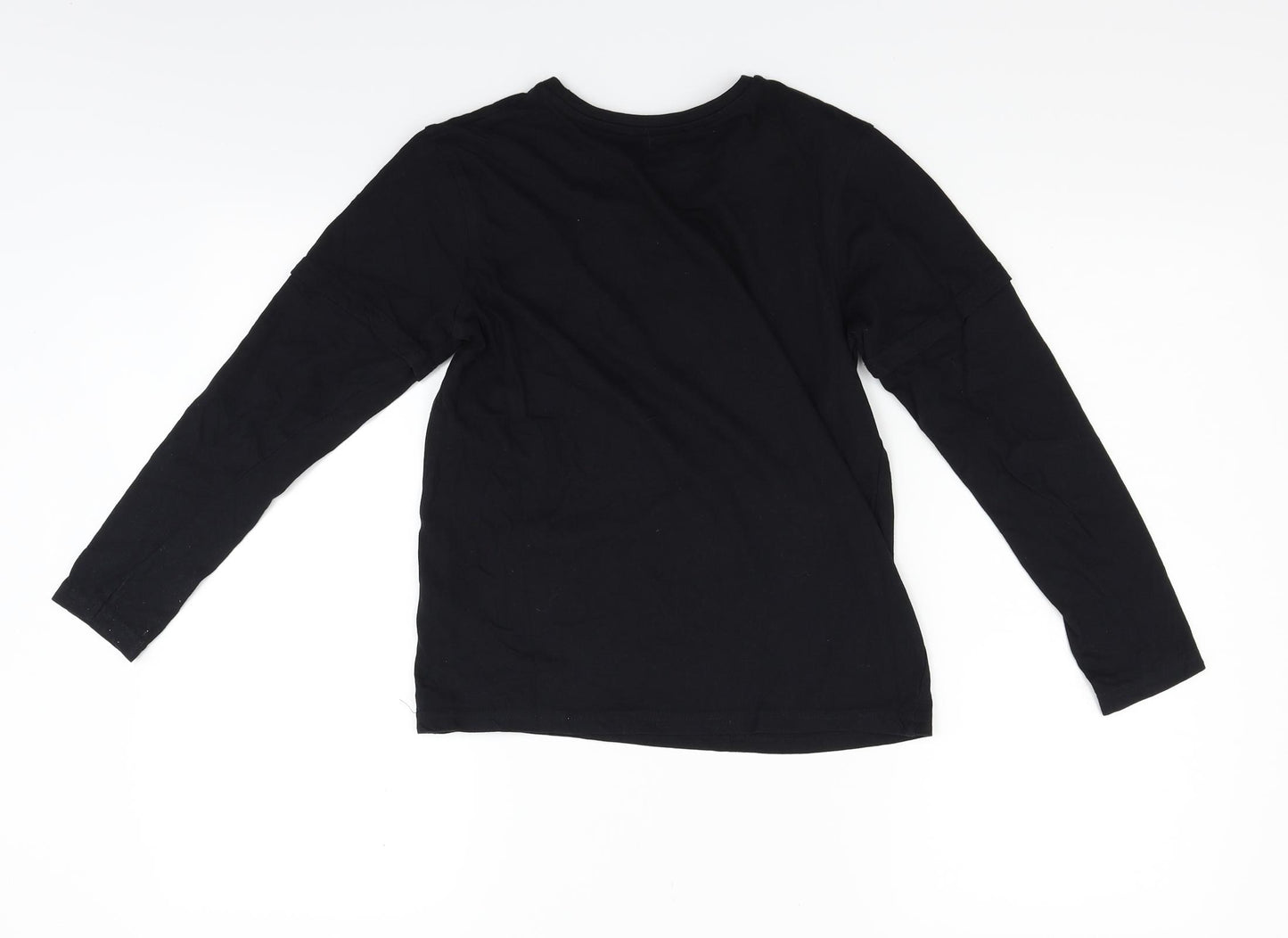 George Girls Black   Basic T-Shirt Size 10-11 Years  - keep it chill