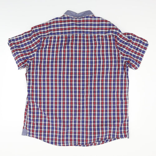 F&F Mens Blue Check   Button-Up Size 2XL
