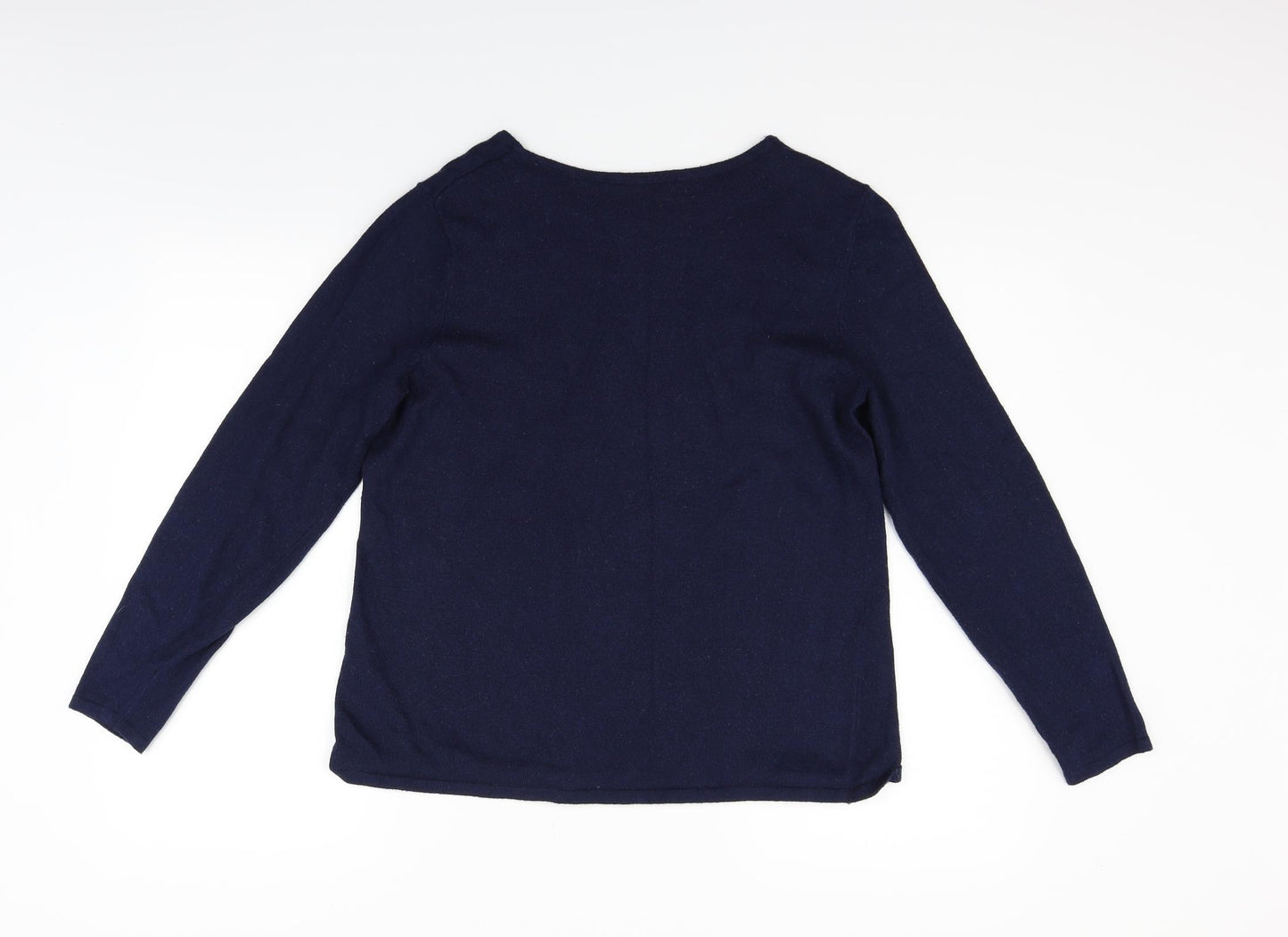Love knitwear Womens Blue   Pullover Jumper Size 14  - STARS