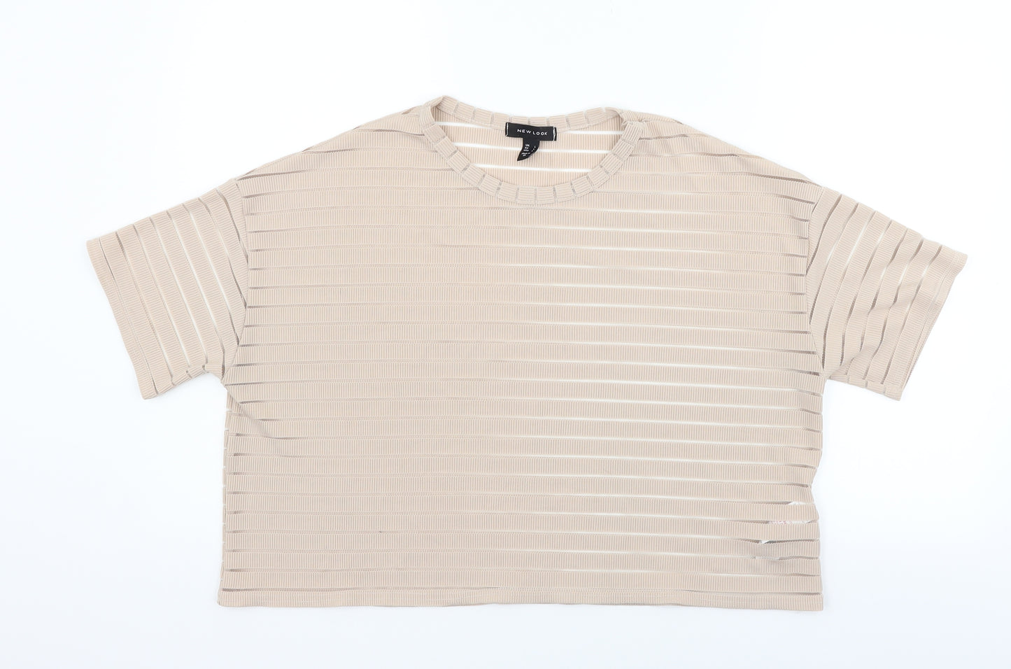 New Look Womens Beige   Basic T-Shirt Size L