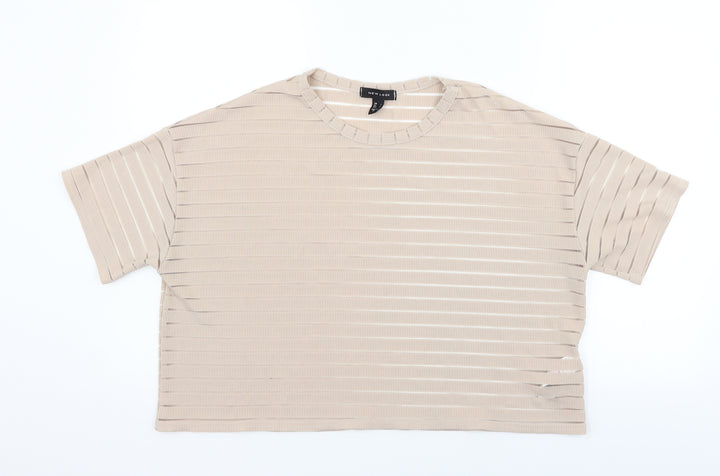 New Look Womens Beige   Basic T-Shirt Size L