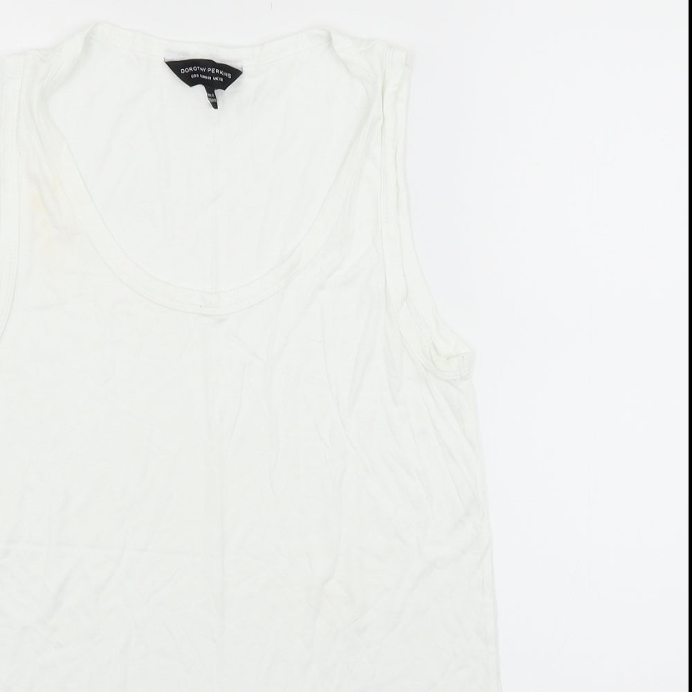Dorothy Perkins Womens White   Basic T-Shirt Size 12