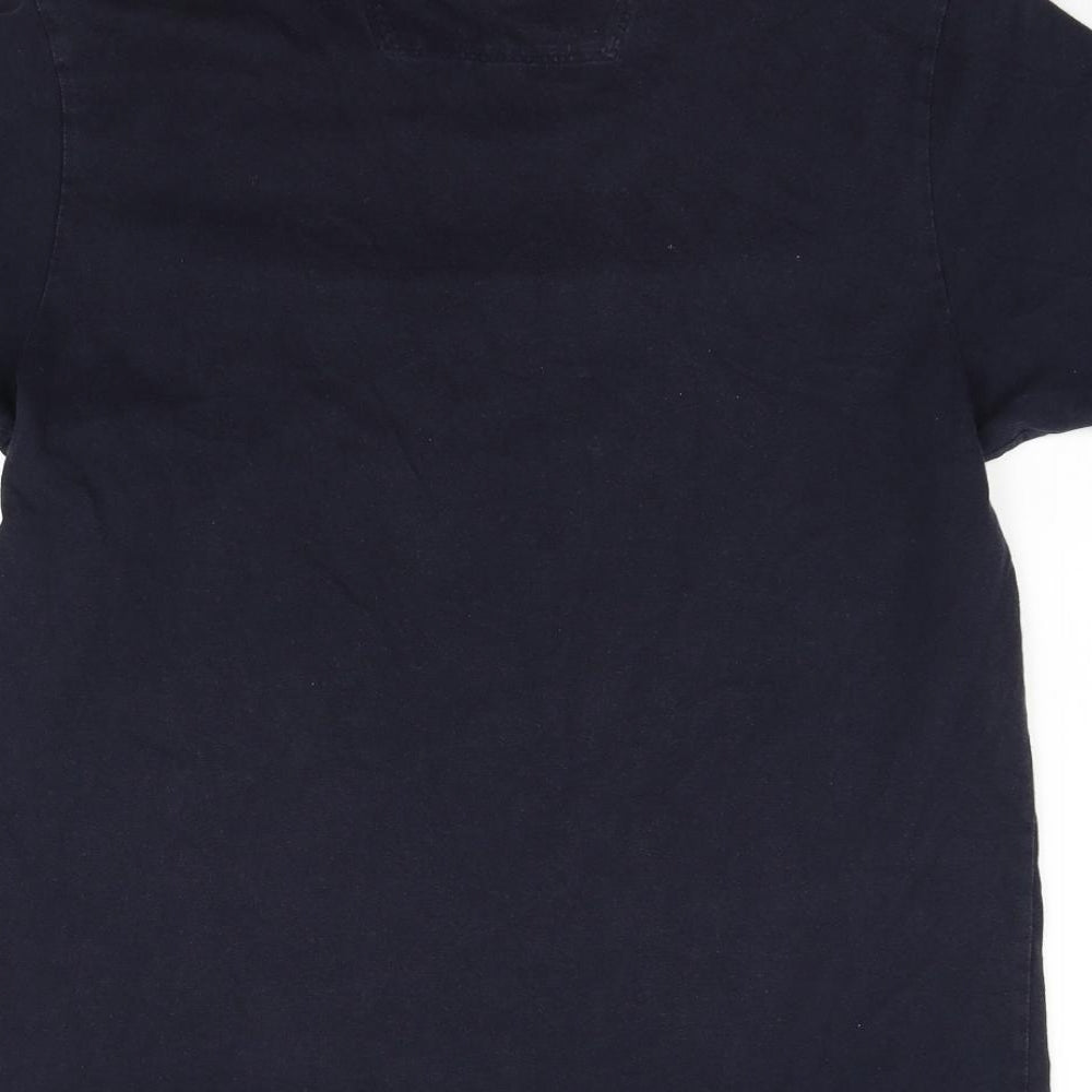 Ben Sherman Mens Blue Houndstooth   T-Shirt Size M