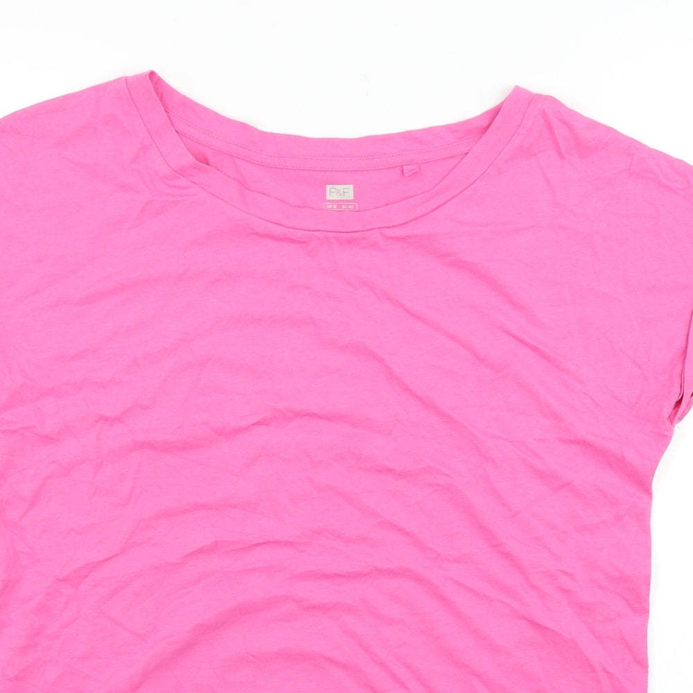 F&F Womens Pink   Basic T-Shirt Size 12