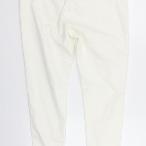Dorothy Perkins Womens White   Straight Jeans Size 14 L25 in