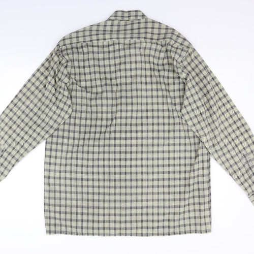 Hazard Menswear Mens Beige Check   Button-Up Size L