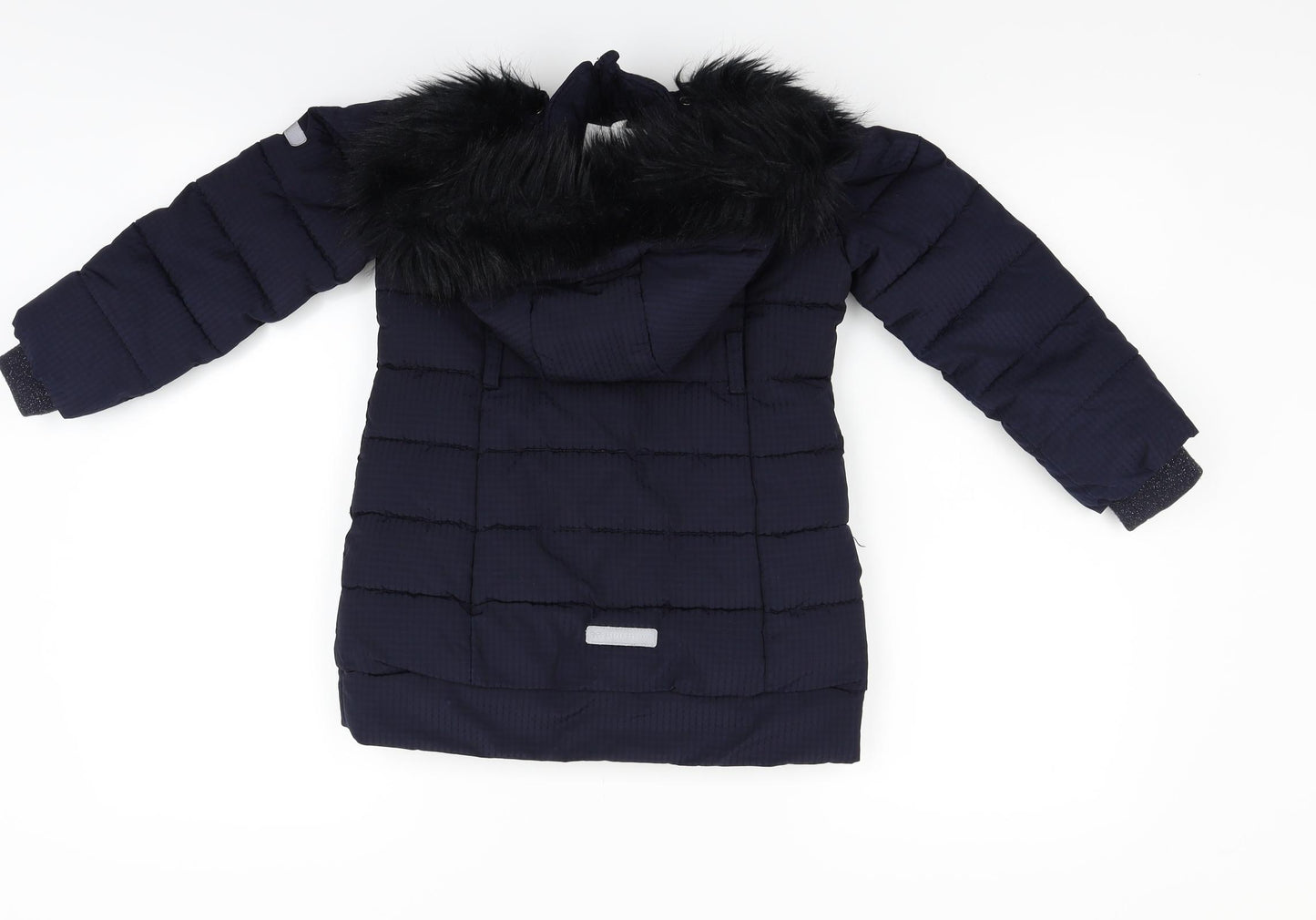 Jasper Conran Boys Blue   Jacket Coat Size 6-7 Years  - faux ur