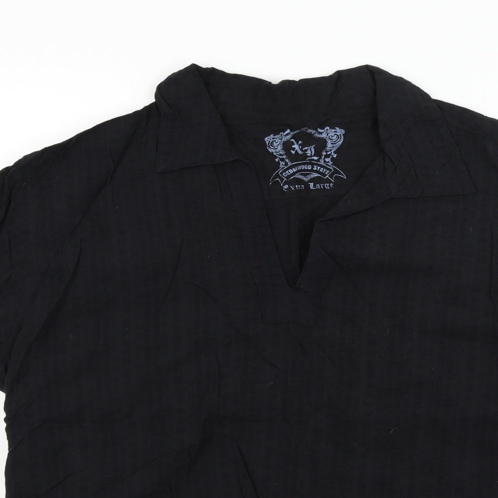 Cedar Wood State Mens Black    Dress Shirt Size XL
