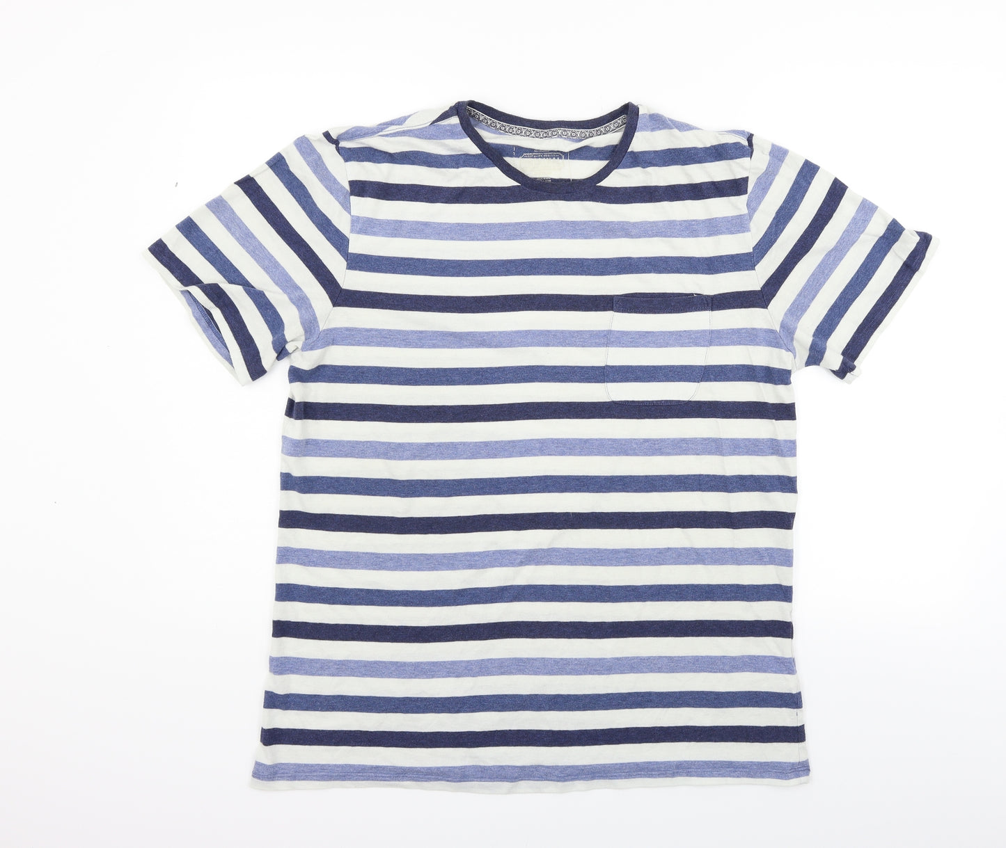 F&F Mens Black Striped   T-Shirt Size M