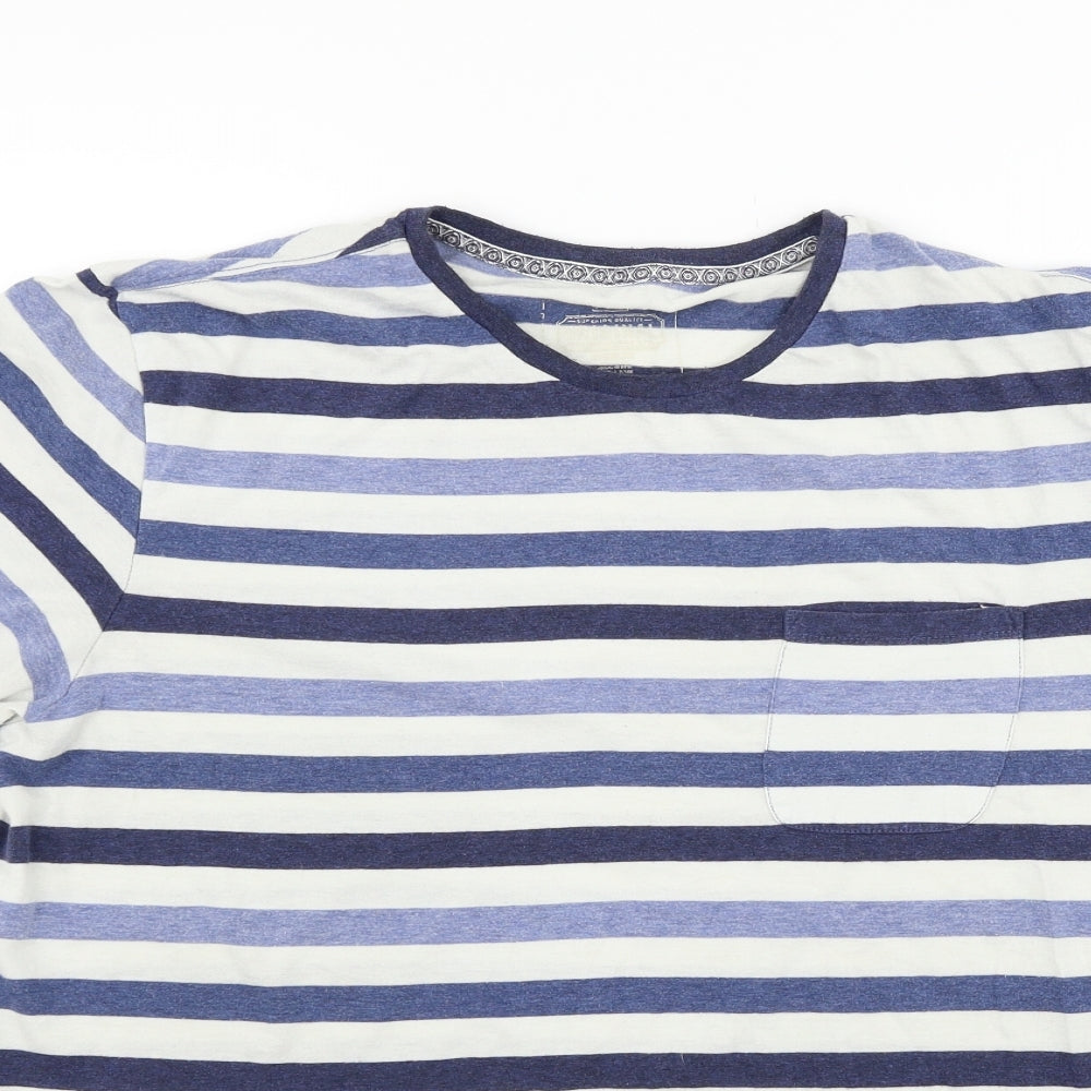 F&F Mens Black Striped   T-Shirt Size M