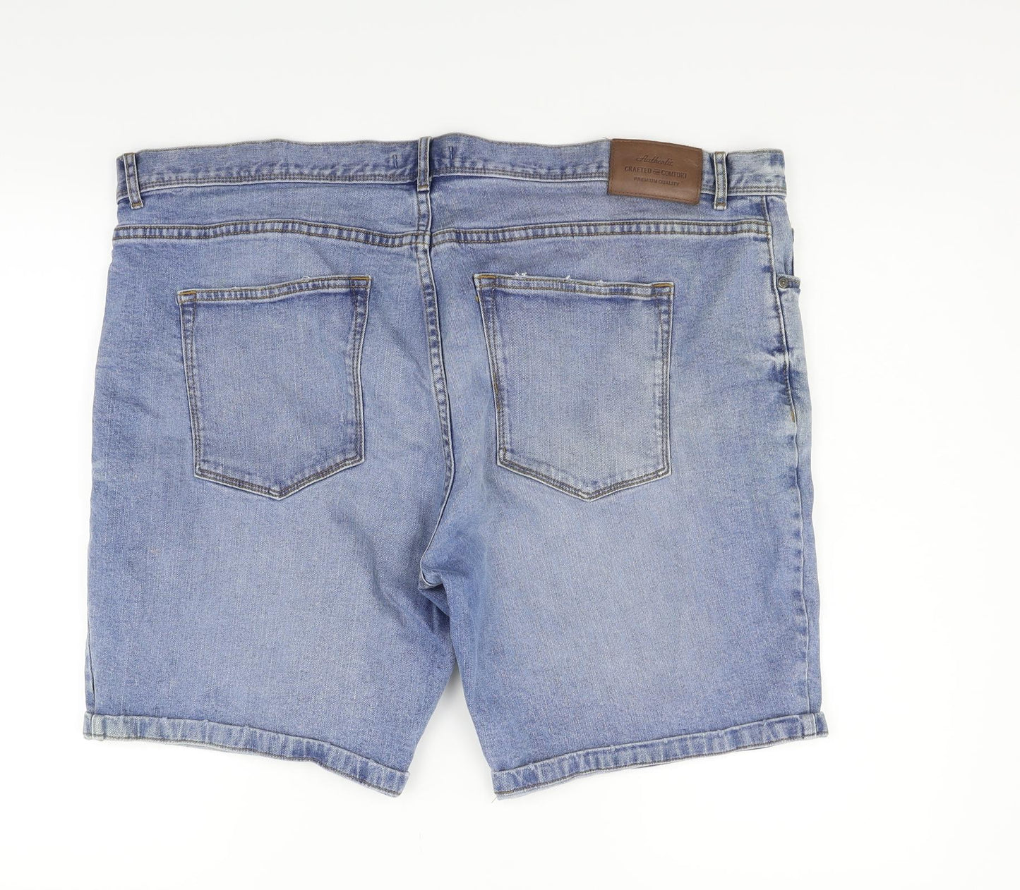 tu  Mens Blue Houndstooth  Chino Shorts Size 42 in