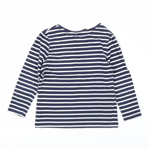 George Girls Blue Striped  Basic T-Shirt Size 2-3 Years