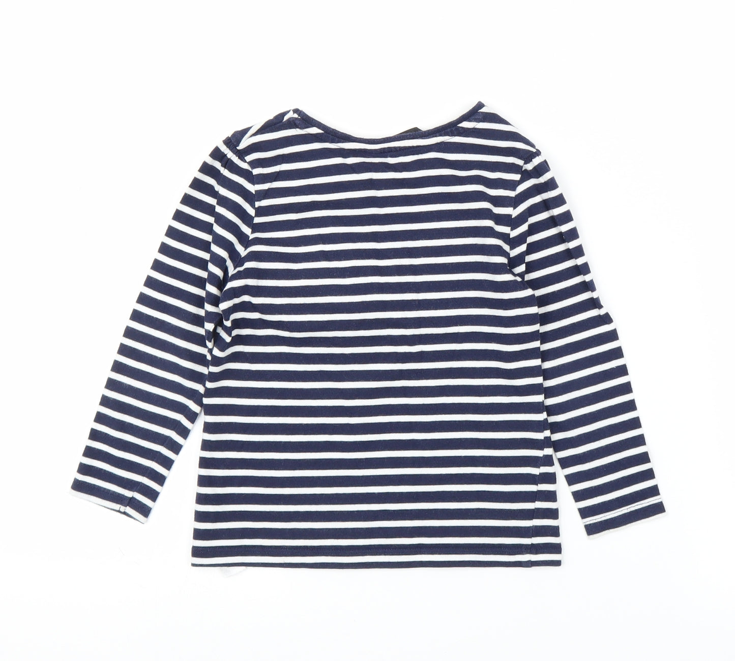 George Girls Blue Striped  Basic T-Shirt Size 2-3 Years