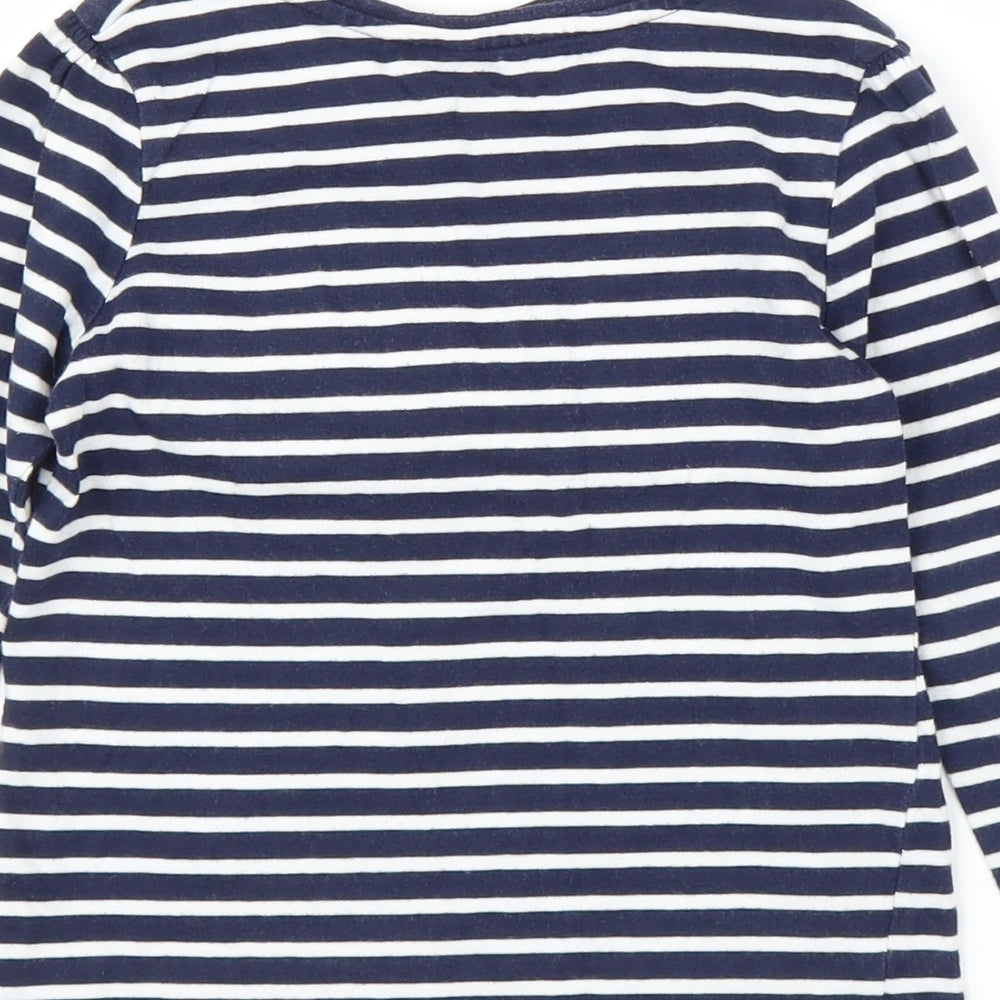 George Girls Blue Striped  Basic T-Shirt Size 2-3 Years
