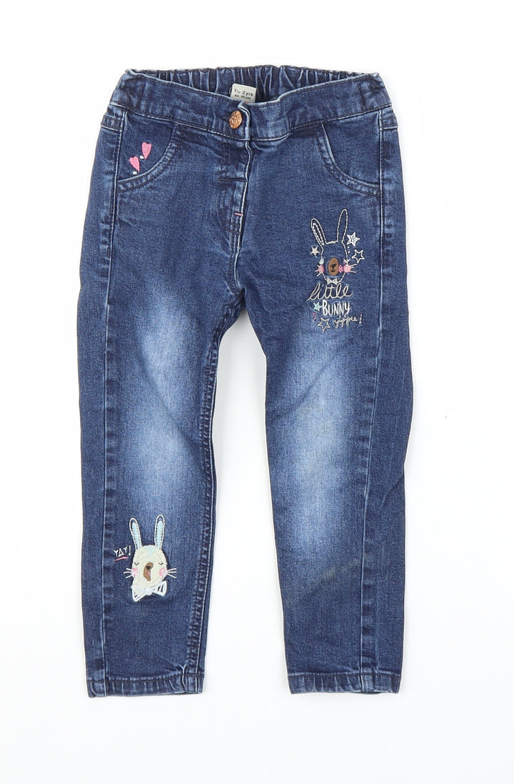 TU Girls Blue  Denim  Jeans Size 18 Months
