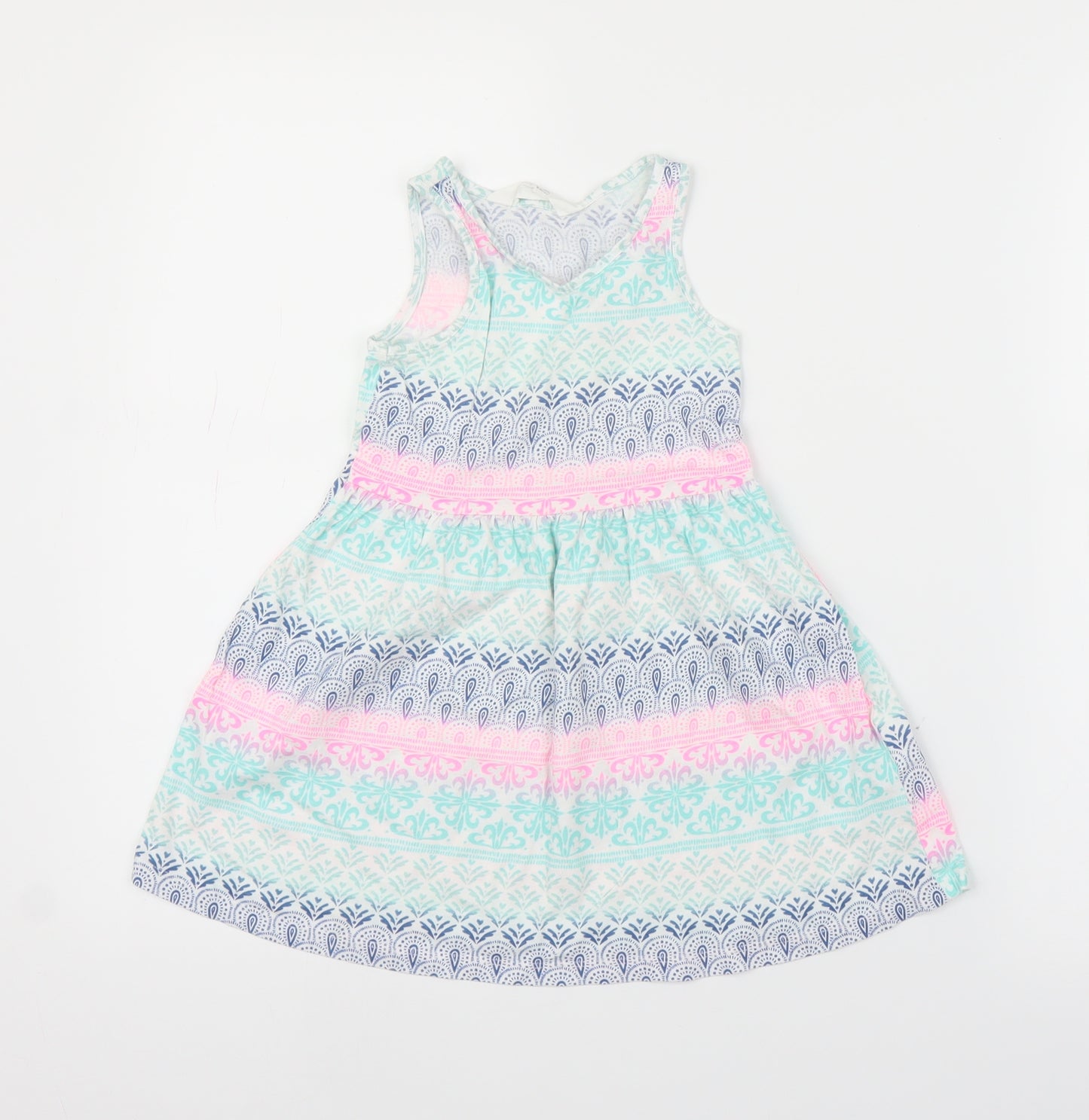 H&M Girls Multicoloured Paisley  A-Line  Size 2-3 Years