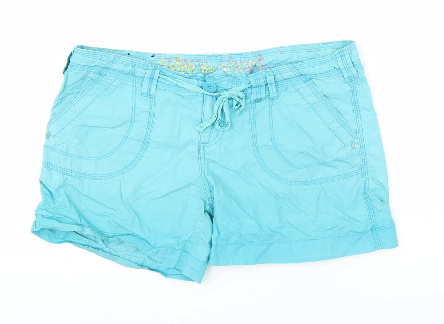 New Look Womens Blue   Cut-Off Shorts Size 14