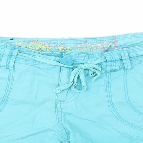 New Look Womens Blue   Cut-Off Shorts Size 14