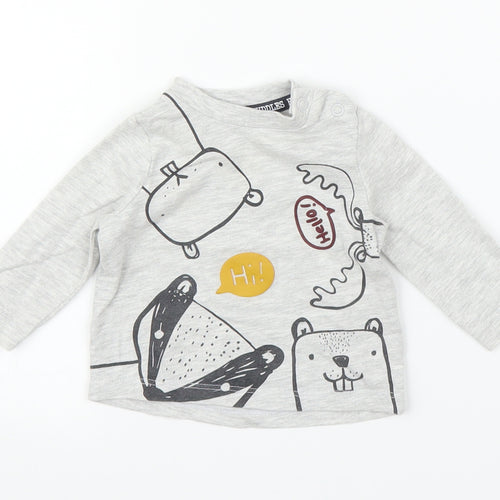 F&F Baby Grey   Basic T-Shirt Size 0-3 Months