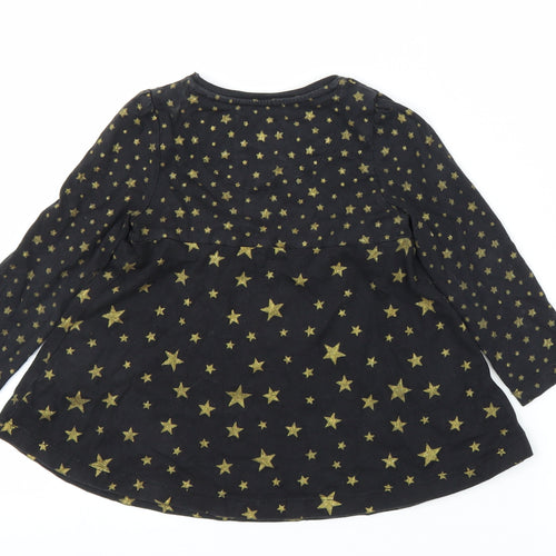 TU Girls Black   A-Line  Size 2 Years  - Star pattern