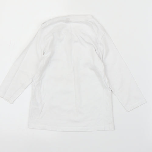 Preworn Girls White   Basic T-Shirt Size 2-3 Years  - Big Sister