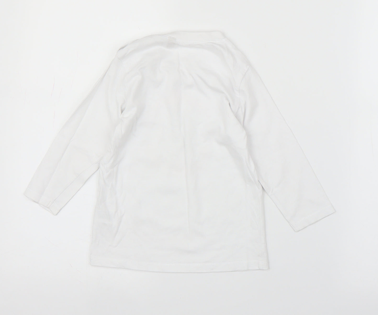 Preworn Girls White   Basic T-Shirt Size 2-3 Years  - Big Sister