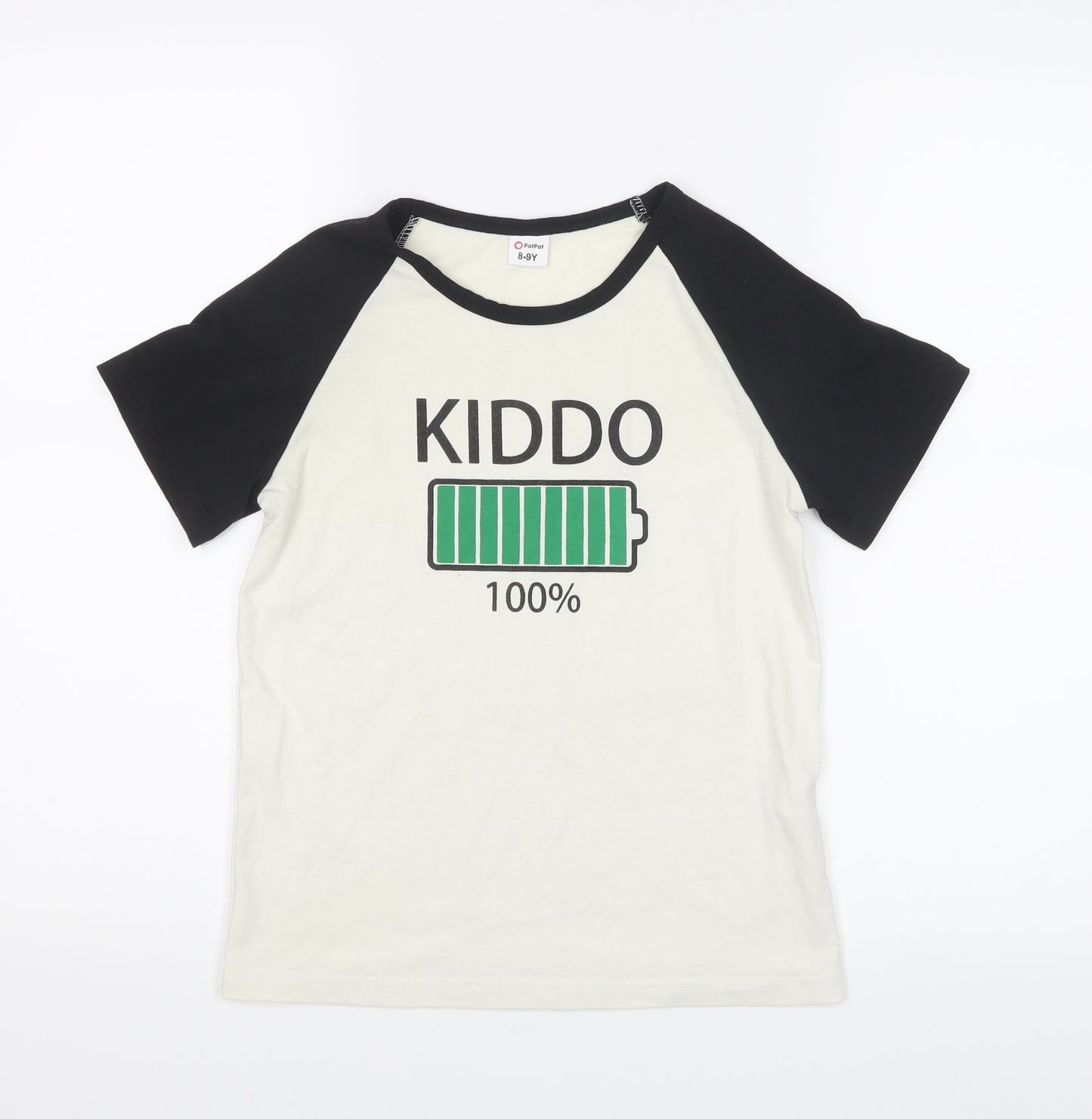 PatPat Boys Black   Basic T-Shirt Size 8-9 Years