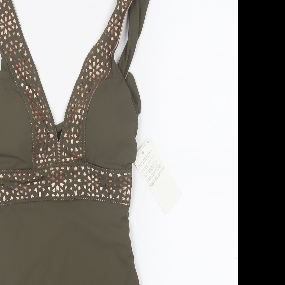 F&F Womens Green   Bodysuit One-Piece Size 6  - Swimming