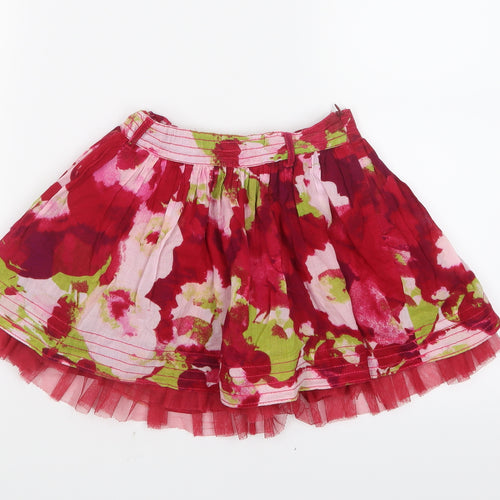 Gap Girls Red Geometric  A-Line Skirt Size 7 Years