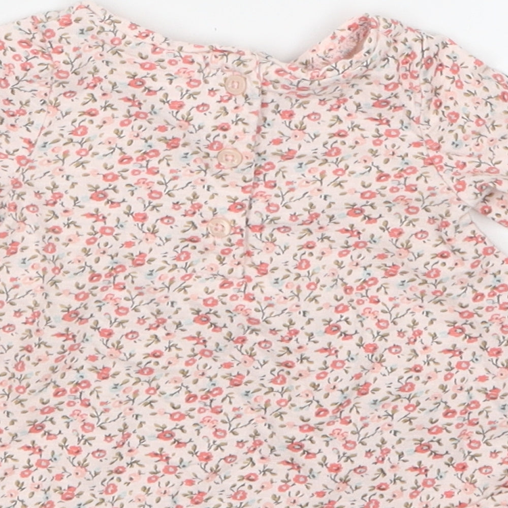 NEXT Girls Pink Floral  Basic T-Shirt Size Newborn