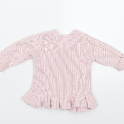 Matalan Girls Pink  Knit Cardigan Jumper Size 0-3 Months