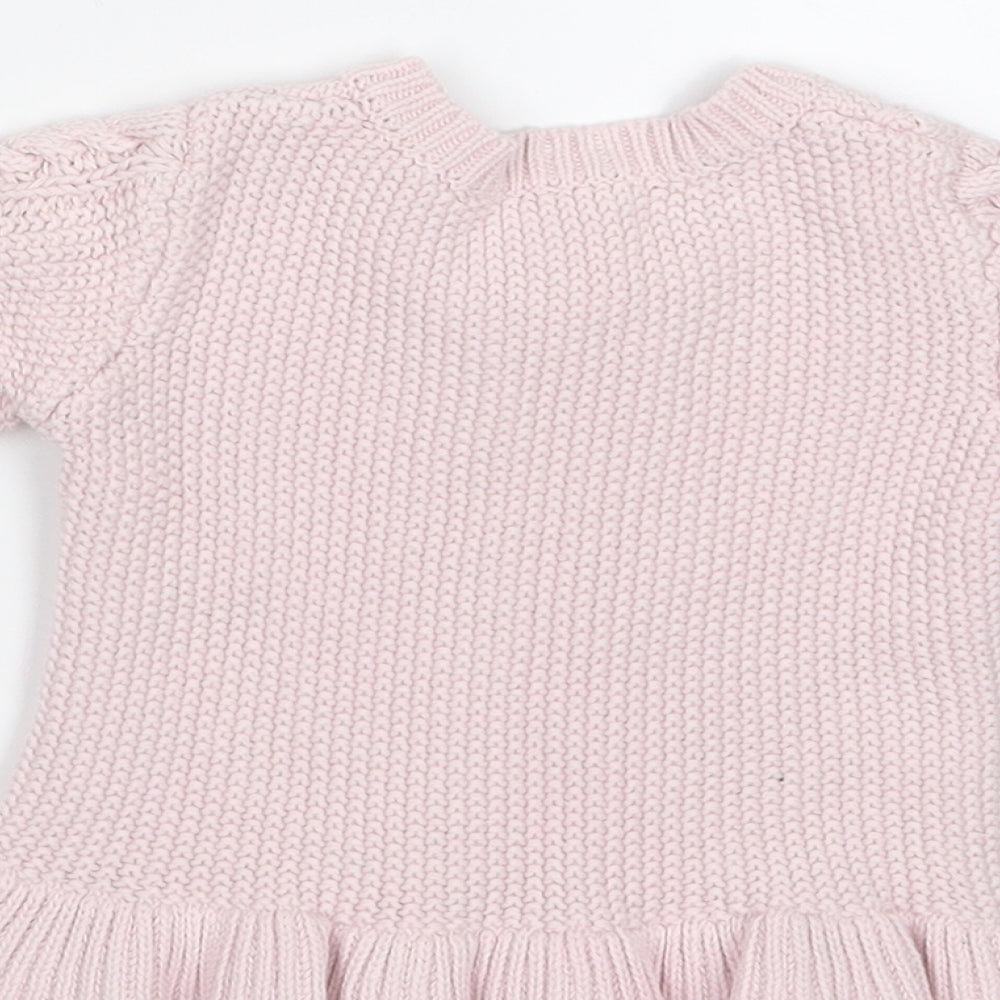 Matalan Girls Pink  Knit Cardigan Jumper Size 0-3 Months