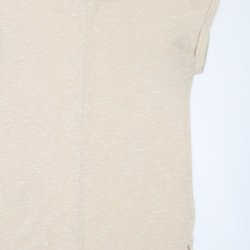 Jeff & Co Womens Ivory   Basic T-Shirt Size 14