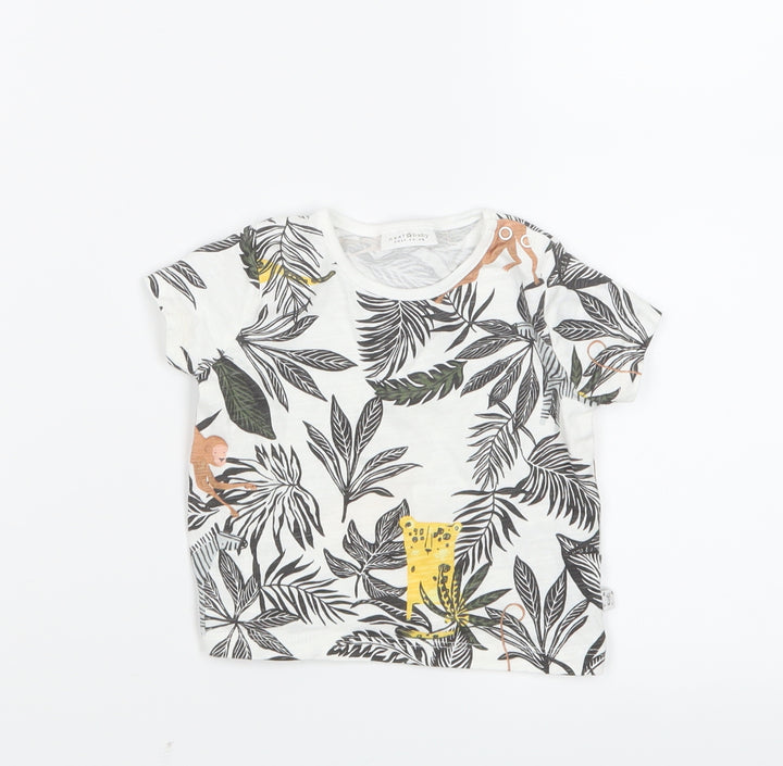 NEXT Black Geometric Basic T-Shirt Size 0-3 Months