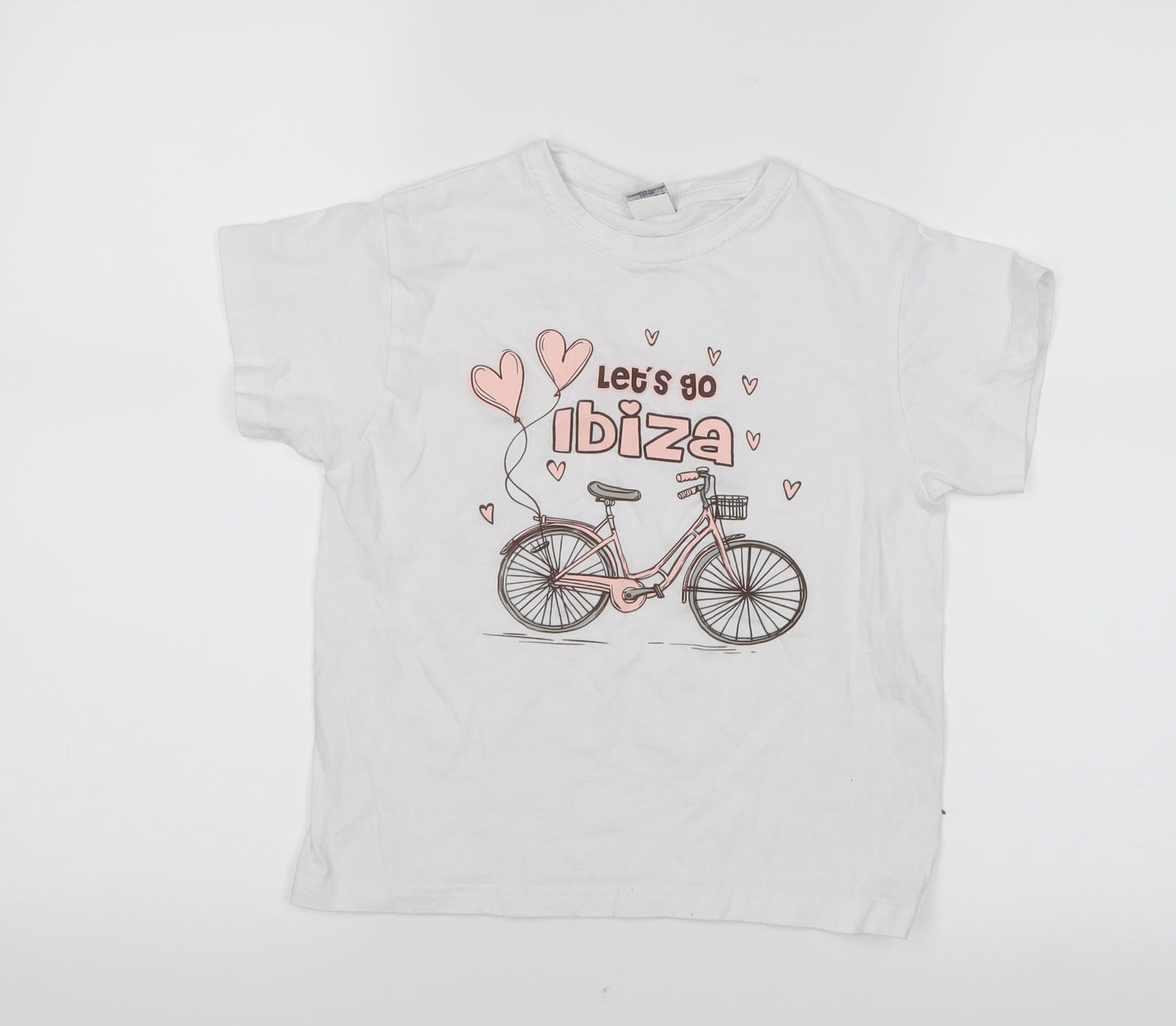 Planet 2000 Girls White   Basic T-Shirt Size 10 Years