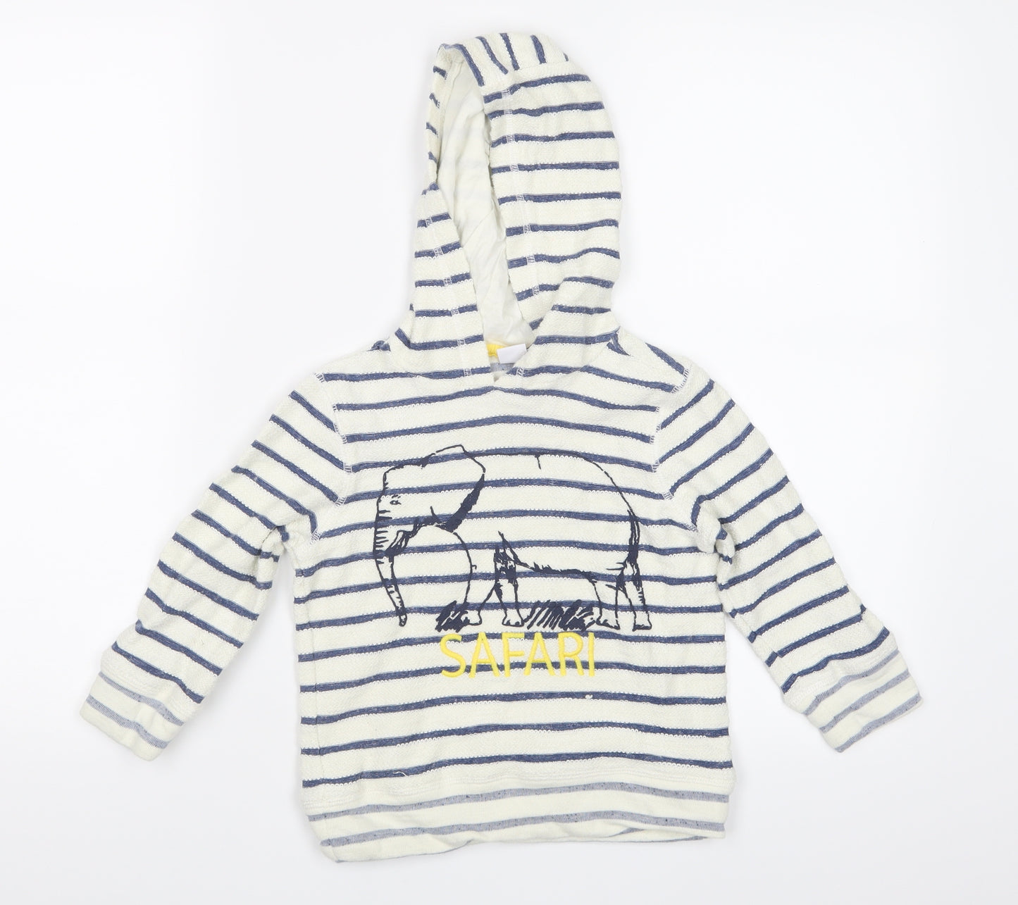 Mini Club Boys Blue Striped  Pullover Hoodie Size 2-3 Years
