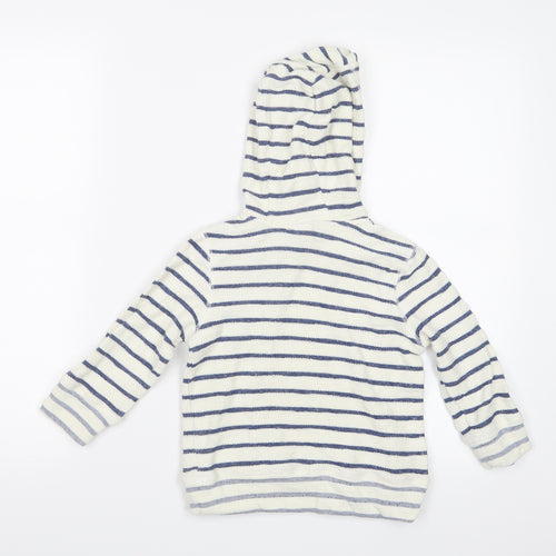 Mini Club Boys Blue Striped  Pullover Hoodie Size 2-3 Years