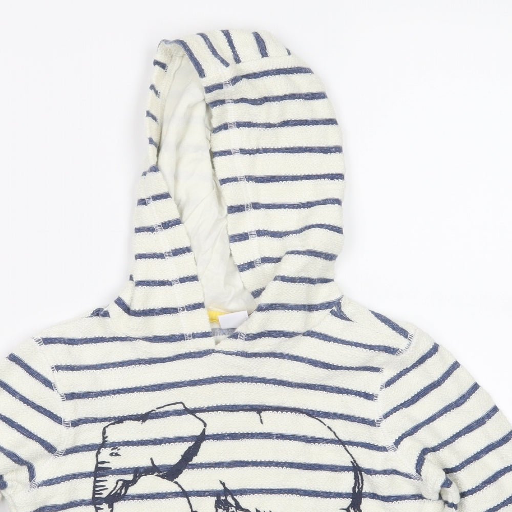 Mini Club Boys Blue Striped  Pullover Hoodie Size 2-3 Years
