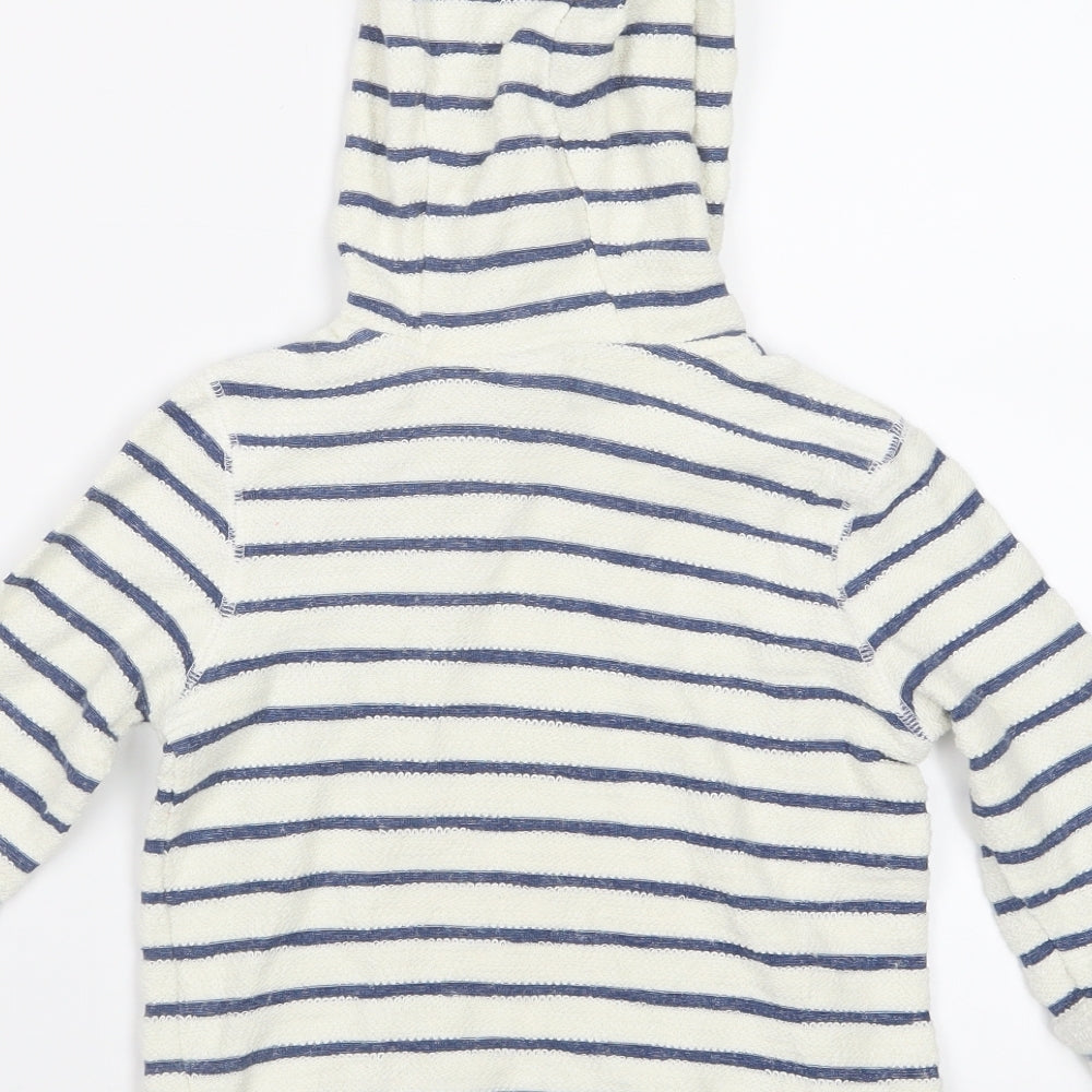 Mini Club Boys Blue Striped  Pullover Hoodie Size 2-3 Years