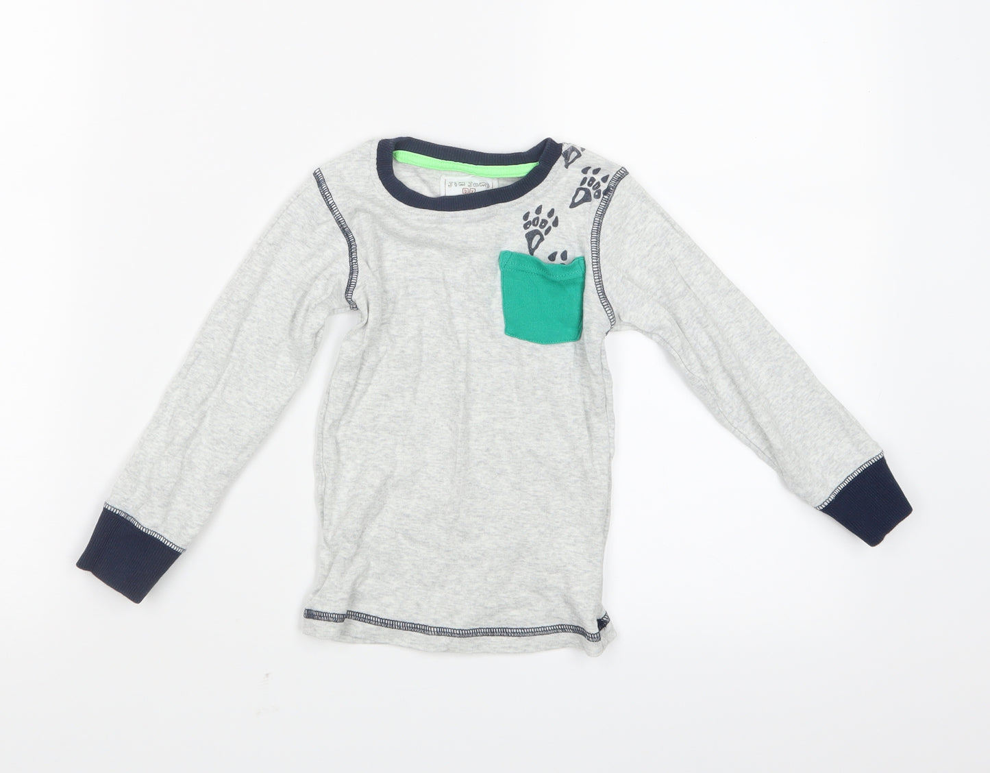 NEXT Boys Grey Geometric   Pyjama Top Size 2-3 Years