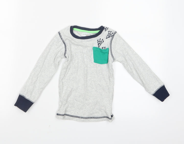 NEXT Boys Grey Geometric   Pyjama Top Size 2-3 Years