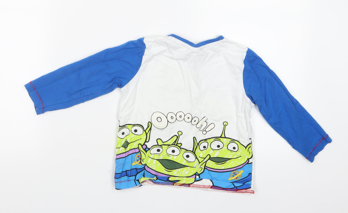 TU Boys White Geometric   Pyjama Top Size 2-3 Years  - Toy Story