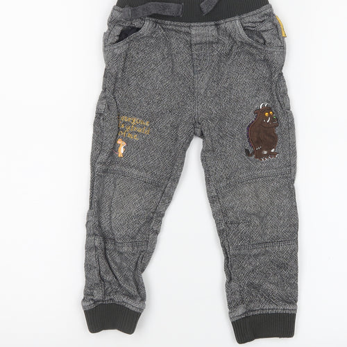 TU Boys Grey   Cargo Trousers Size 2-3 Years - The Gruffalo